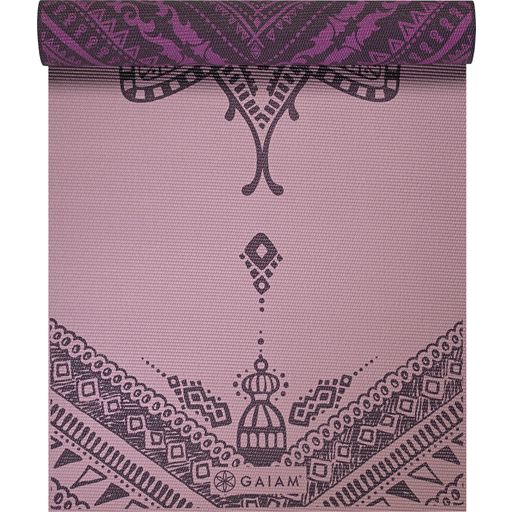INNERER FRIEDE Yogamatte Premium zum Wenden - Rosa/Violett mit Lotusblume/Muster