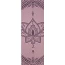 Mata do jogi INNER PEACE Premium dwustronna - różowy/fioletowy z kwiatem/wzorem lotosu
