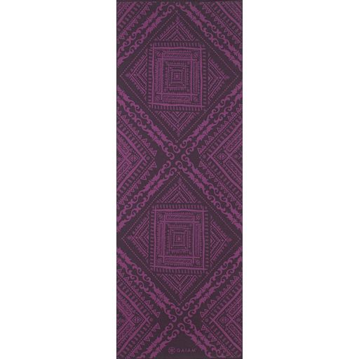 GAIAM INNER PEACE Premium Reversible Yoga Mat - Pink/Purple with Lotus/Pattern
