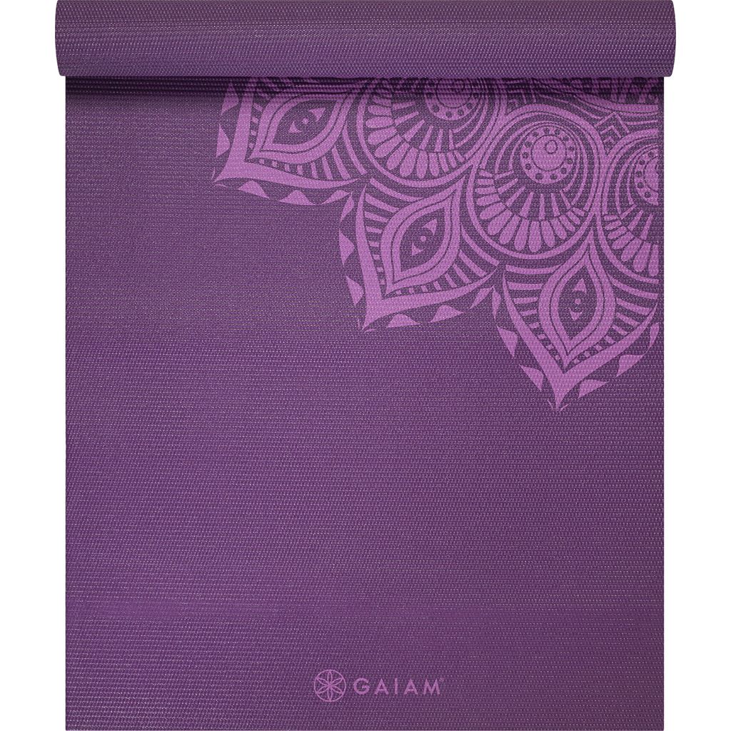 Gaiam Reversible Violet Lotus Yoga Matt (6MM)