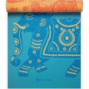 GAIAM Двулицева йога постелка Elephant Premium - синьо/оранжево със слон