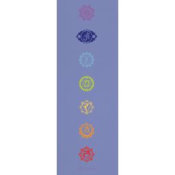 GAIAM Постелка за йога - CHAKRA Classic, синя - Синьо с шарка на чакра