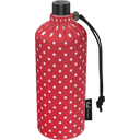 Emil die flasche Butelka z pokrowcem czerwonym w kropki - 0,3 l owalny