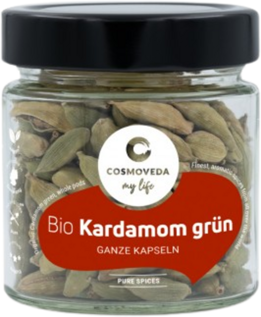 Cosmoveda Organic Cardamom green, whole