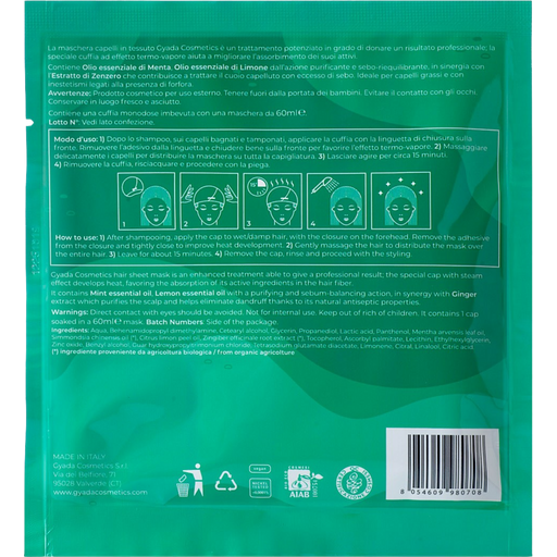 Maschera Capelli in Tessuto Purificante e Antiforfora - 60 ml