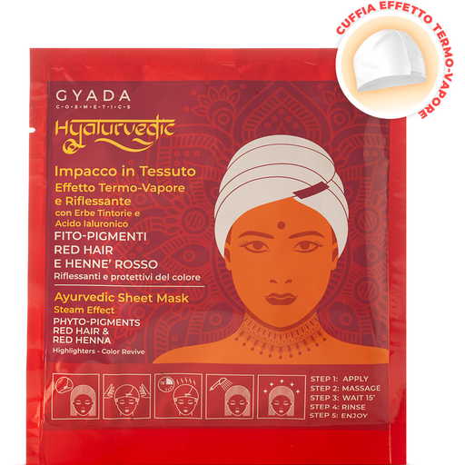 GYADA Cosmetics Hyalurvedic Red Hair celulozna maska - 60 ml
