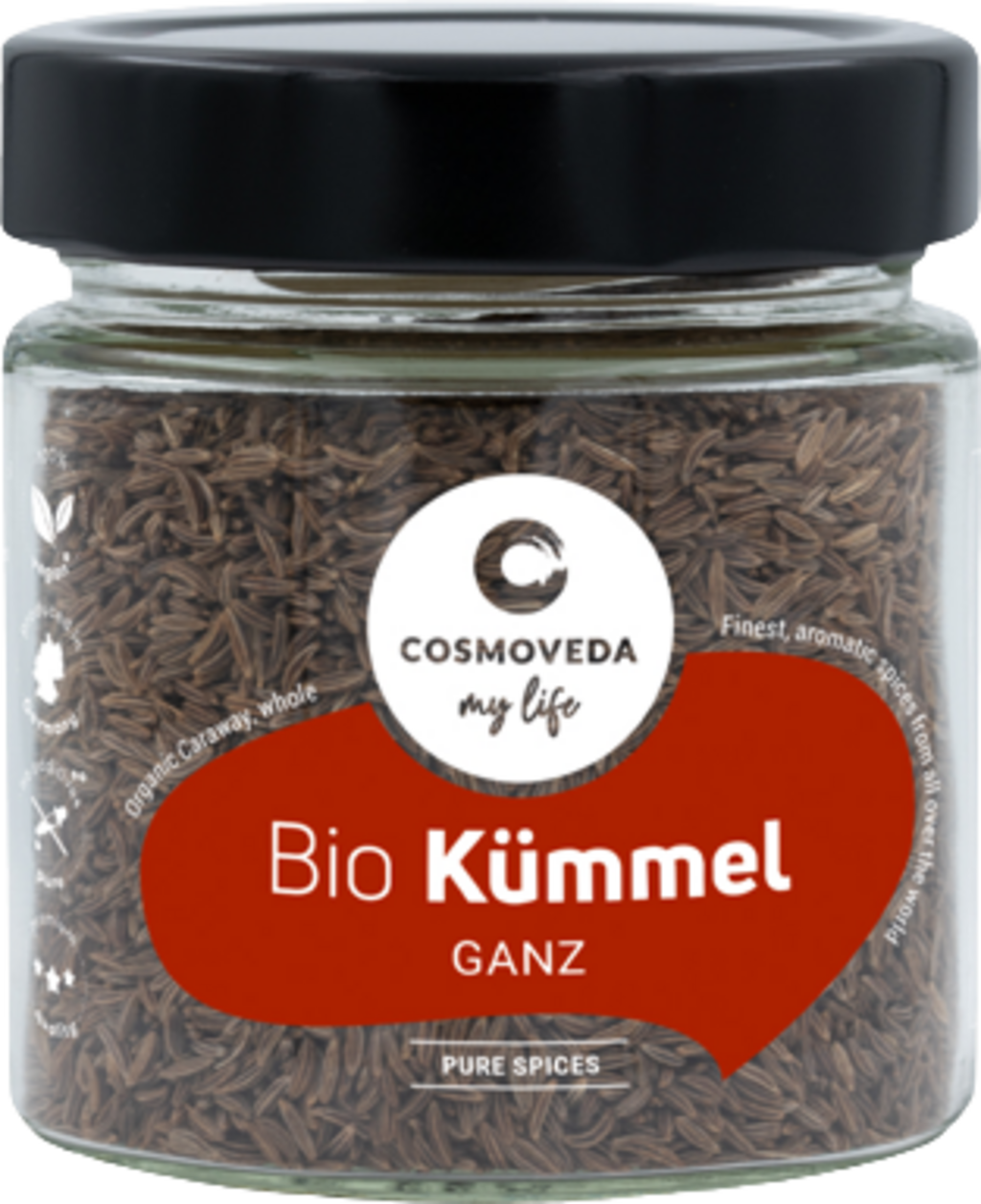 Cosmoveda Organic Cumin, whole
