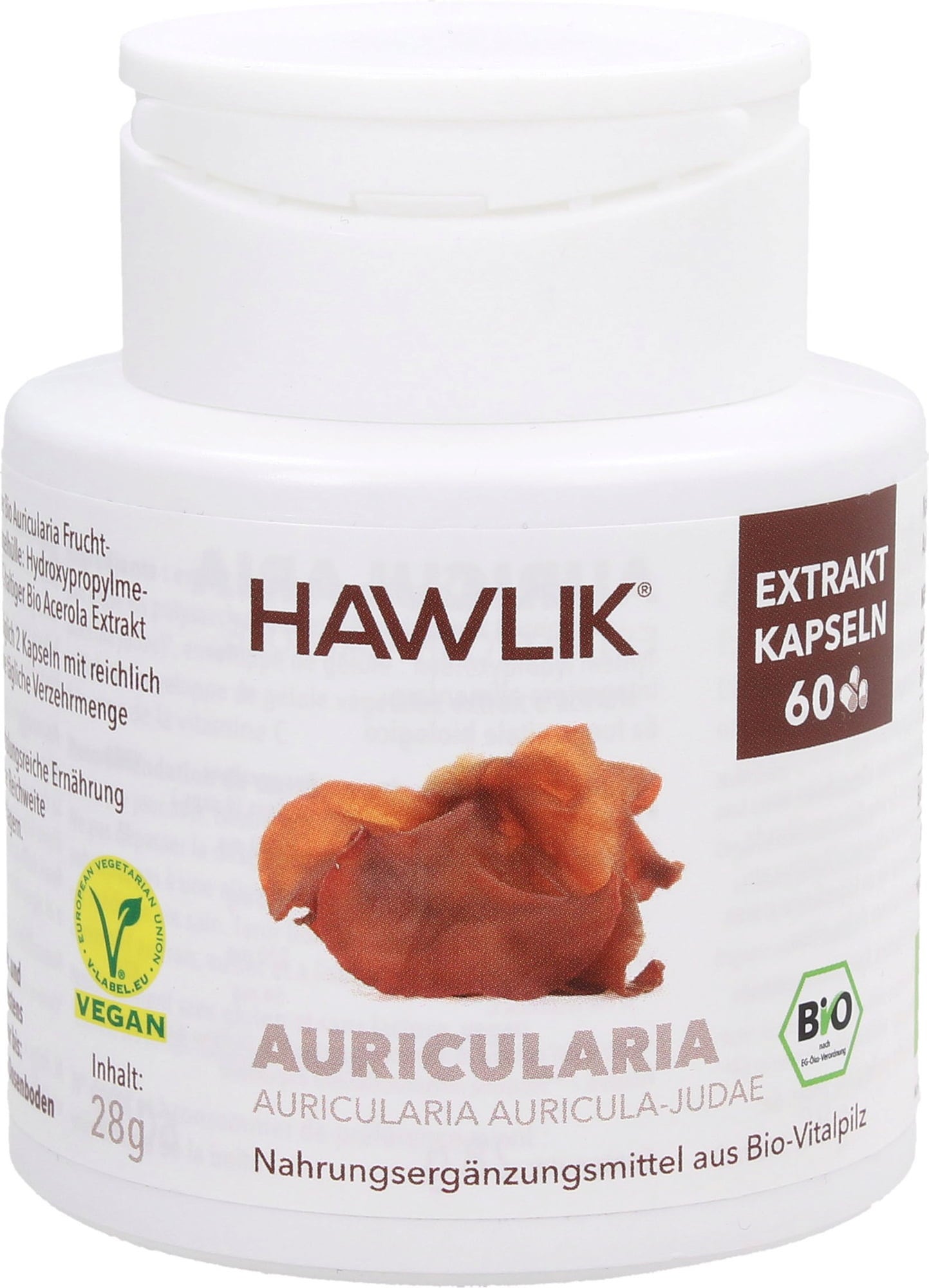 Auricularia Extract Capsules, Organic, 60 Capsules