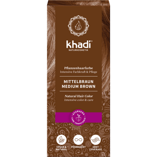 Khadi Herbal Hair Colour Medium Brown - 100 g