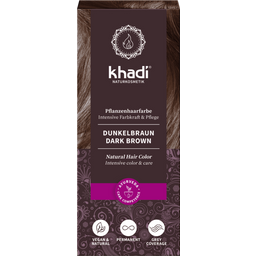 Khadi Растителна боя за коса Tъмно кафявo - 100 g