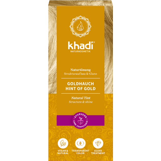 Khadi Растителна боя за коса Златен отенък - 100 g