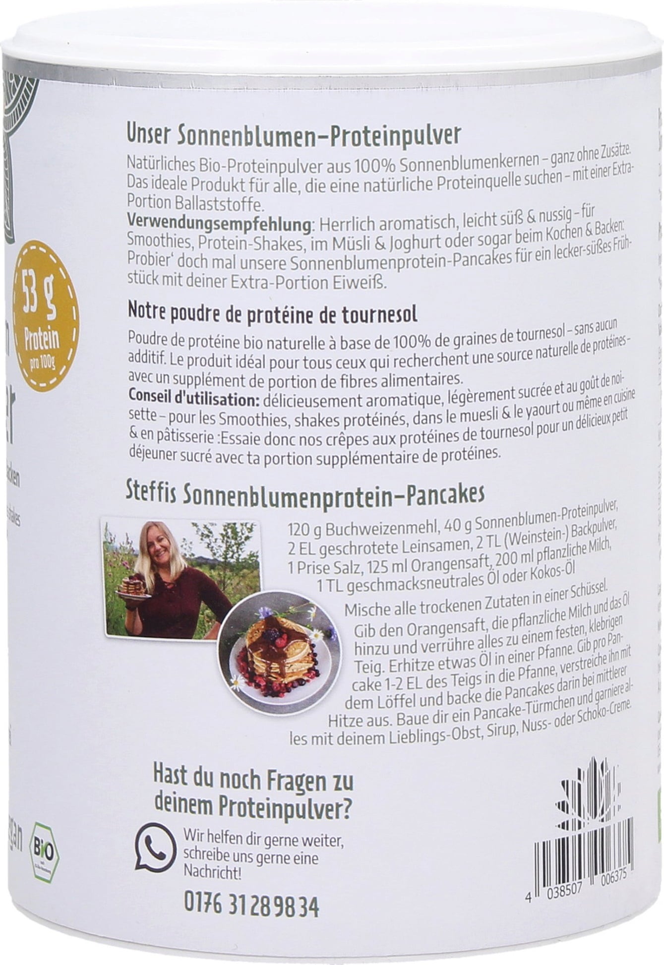 Govinda Protein-Pulver Sonnenblumenkern Bio - 400 g