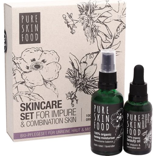 Organic Skincare Set For Impure & Combination Skin - 1 kit