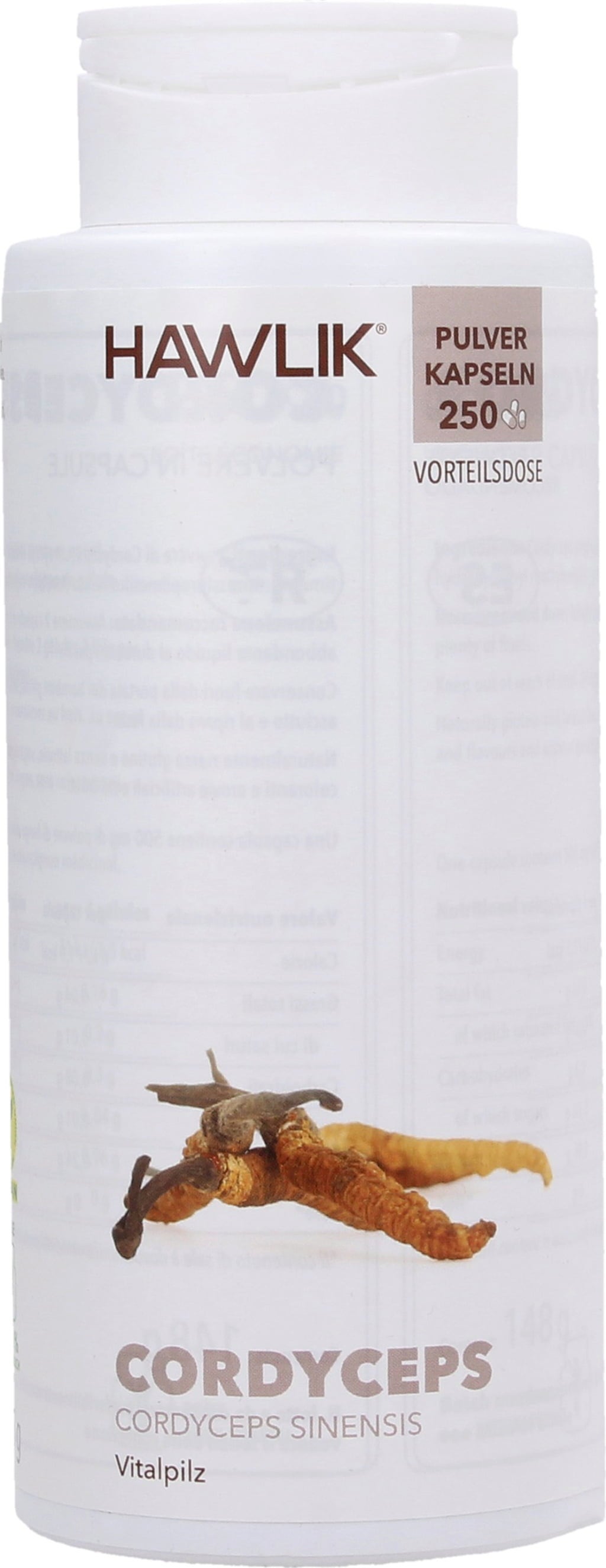 Cordyceps Powder Capsules - 250 Capsules