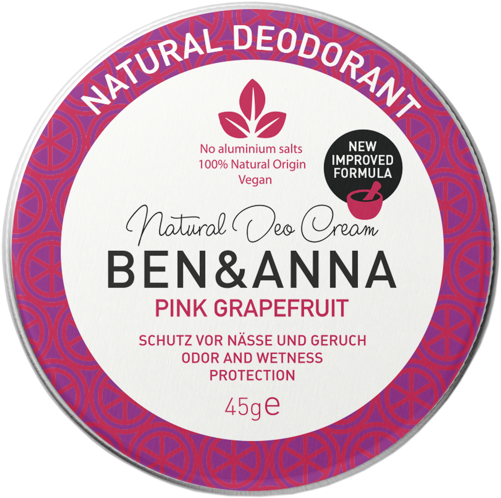 BEN & ANNA Natural Deo Cream - Pink Grapefruit