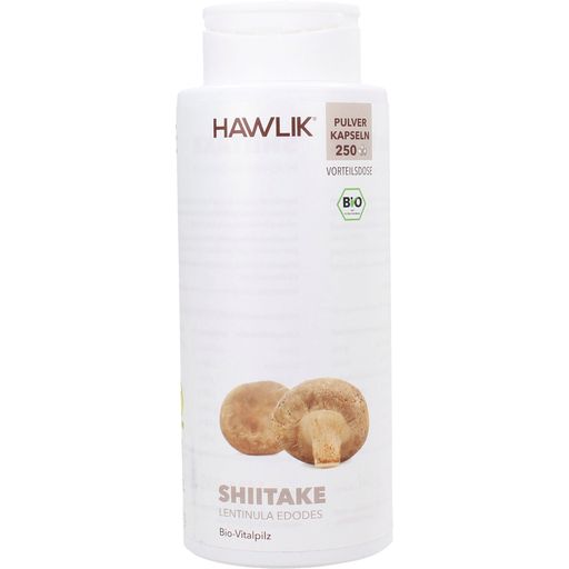 Shiitake Powder Capsules, Organic - 250 Capsules