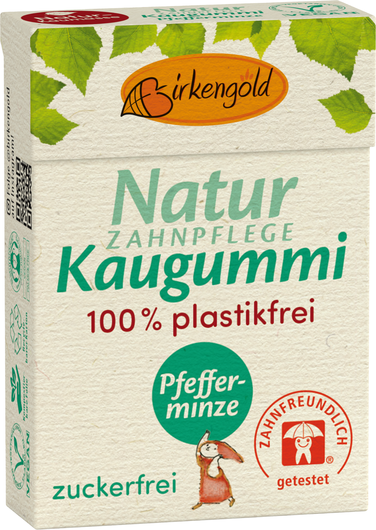 Birkengold Natúr fogápoló rágógumi - Borsmenta íz - 28 g