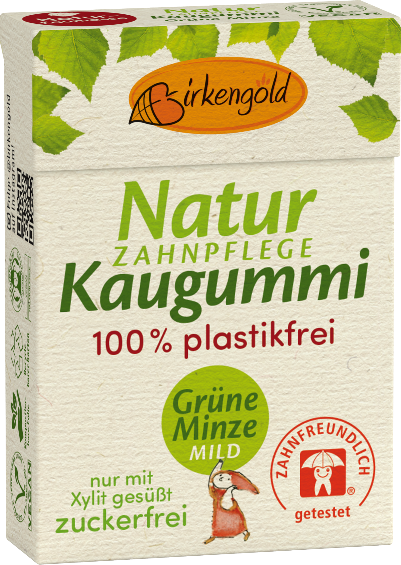Birkengold Chewing Gum Naturel - Menthe Verte - 28 g