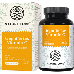 Nature Love Gepuffertes Vitamin C - 180 Kapseln