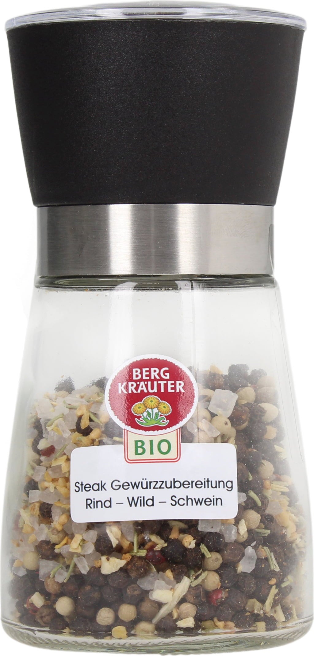 Organic Steak Spice Mix in a Mill for Beef, Pork and Game