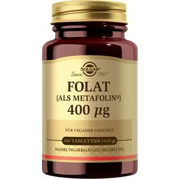 SOLGAR Folate (as metafolin) 400 µg - 100 Tablets