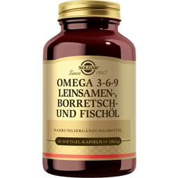 Omega 3-6-9 Flaxseed, Borage and Fish Oil - 60 Softgel Capsules