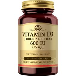 SOLGAR Vitamin D3 600 I.U. - 120 Capsules