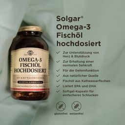 Solgar® Omega-3 Fischöl hochdosiert - 100 Softgels