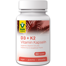 Raab Vitalfood D3+K2-vitamin - 60 kapszula