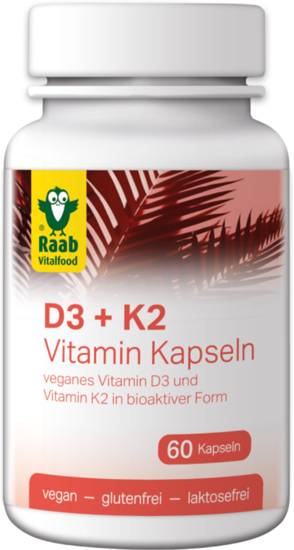 Raab Vitalfood GmbH Vitamin D3 + K2 - 60 Capsules