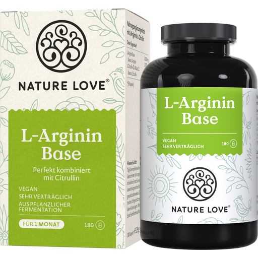 Nature Love L-Arginin Base - 180 Capsules