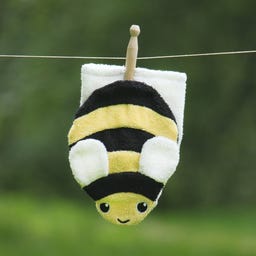 Fürnis Guante-Esponja BIO con Animales - Grande - Abeja