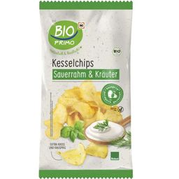Organic Kettle-Cooked Chips - Sour Cream & Herbs - 100 g