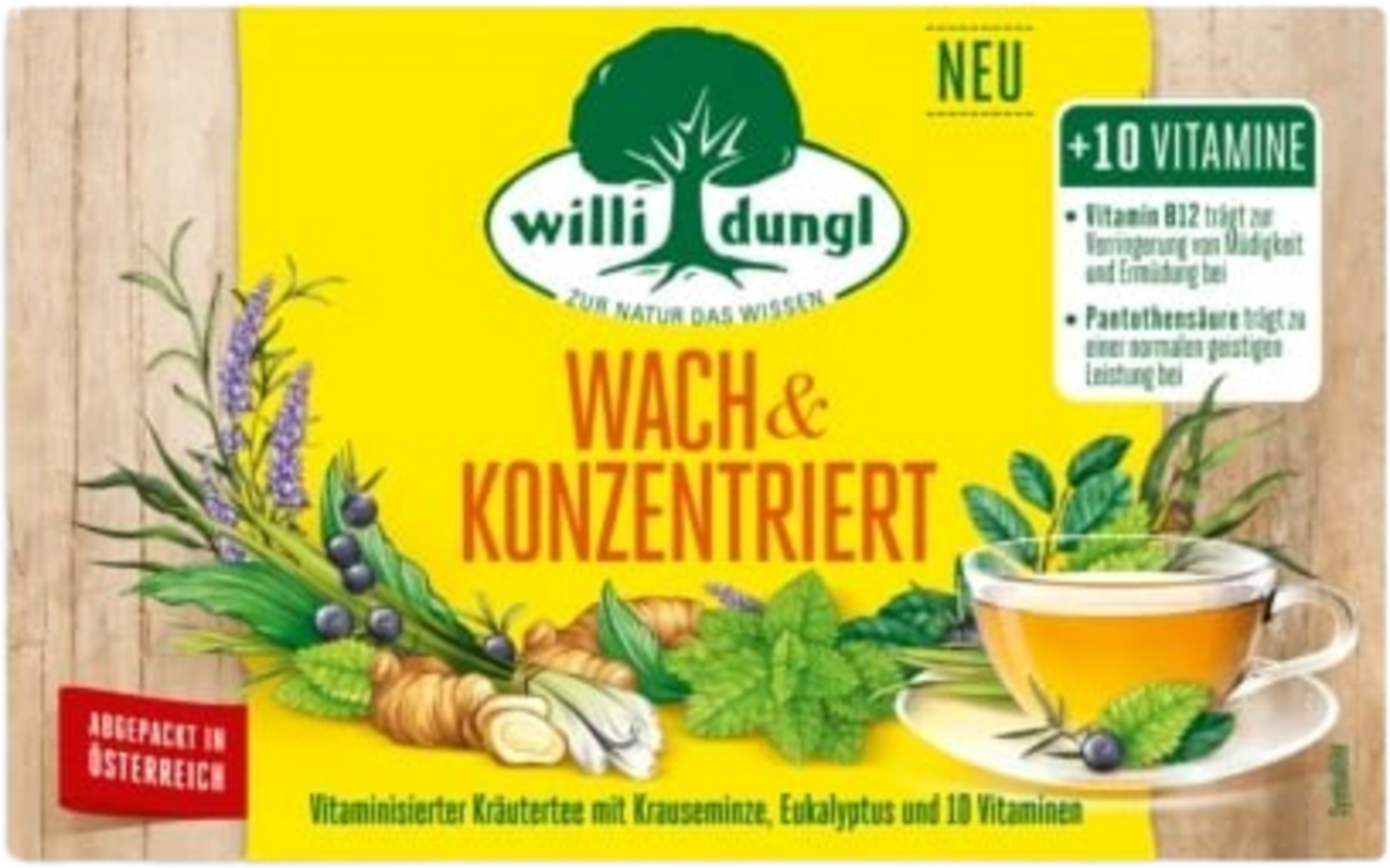 Willi Dungl Kräutertee Wach & konzentriert