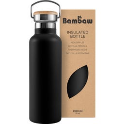Insulated Stainless Steel Bottle, 1000 ml  - Jet Black