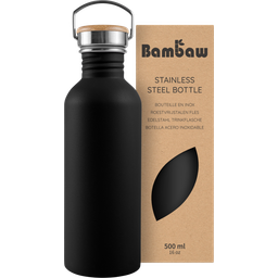 Bambaw Stainless Steel Bottle, 500 ml  - Jet Black