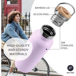 Insulated Stainless Steel Bottle, 350 ml  - Lavender Haze