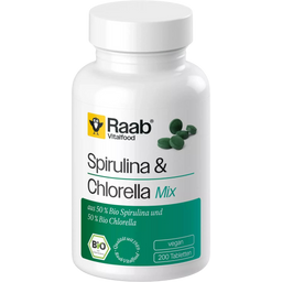 Raab Vitalfood Bio Spirulina & Chlorella Mix - 200 Tabletten