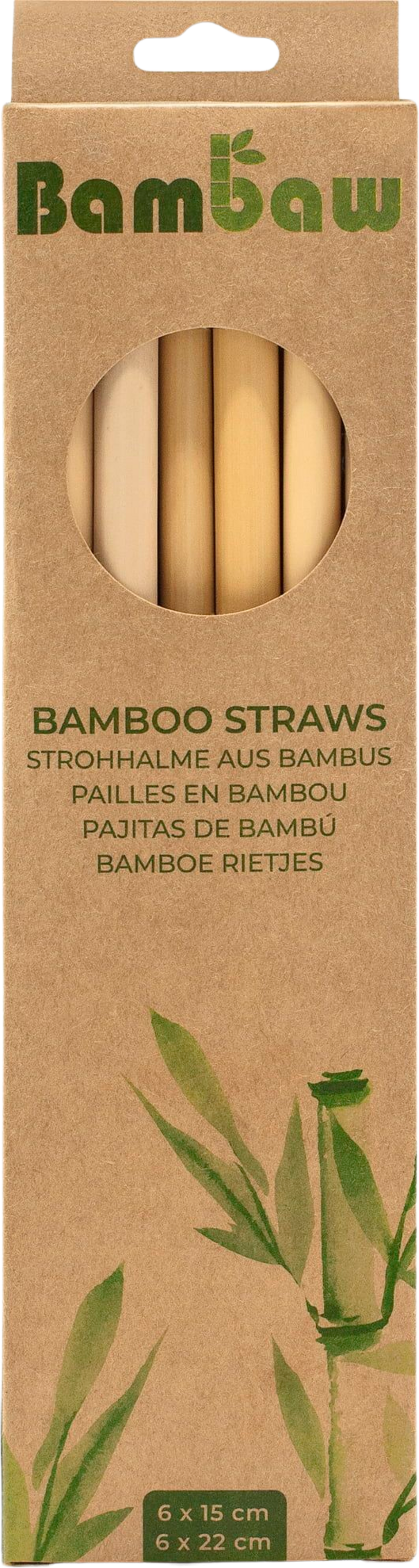 Bamboo Straws Box, 12x 14 cm & 22 cm