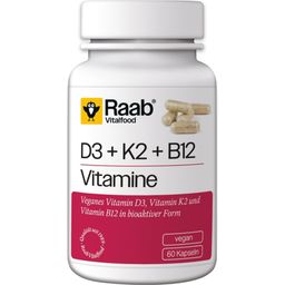 Raab Vitalfood GmbH Vitamin D3 + K2 + B12 460 mg - 60 kap.