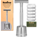 Bambaw Safety Razor with Stand - Silver