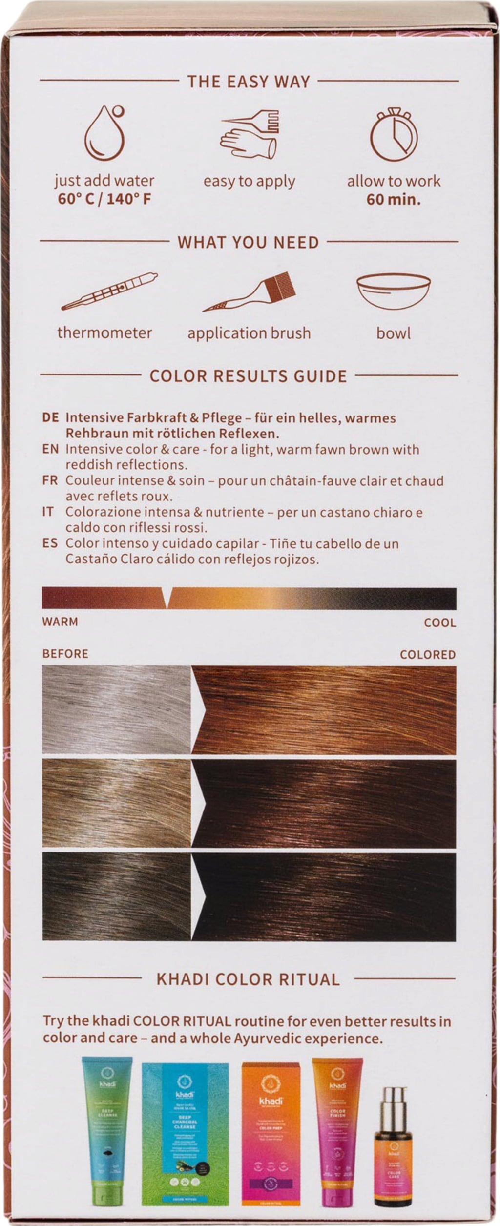 Khadi Herbal Hair Colour Light Brown - 100 g