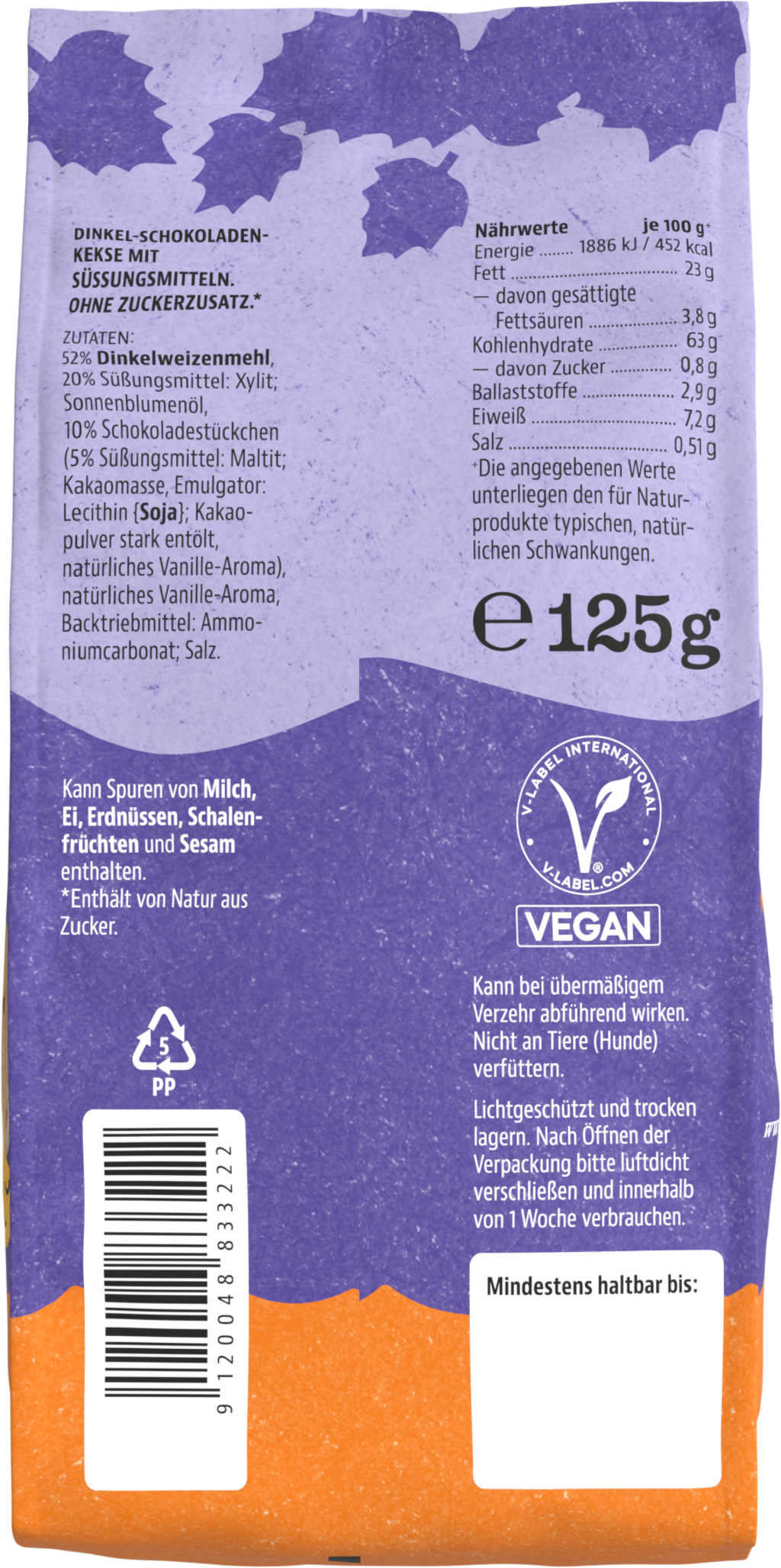 Birkengold Schoko Kekse - 125 g