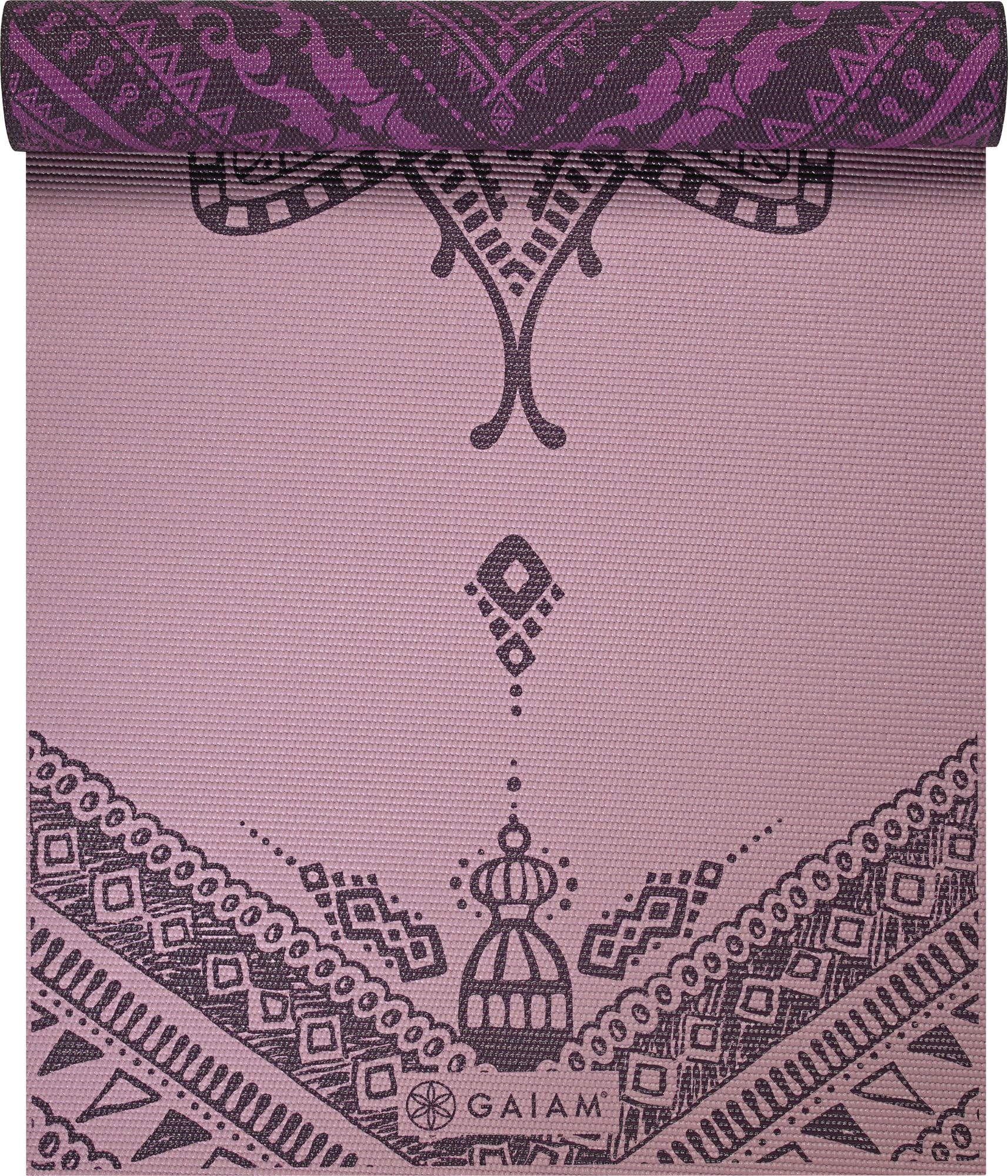 Gaiam Premium Mandala 6mm Yoga Mat, Purple