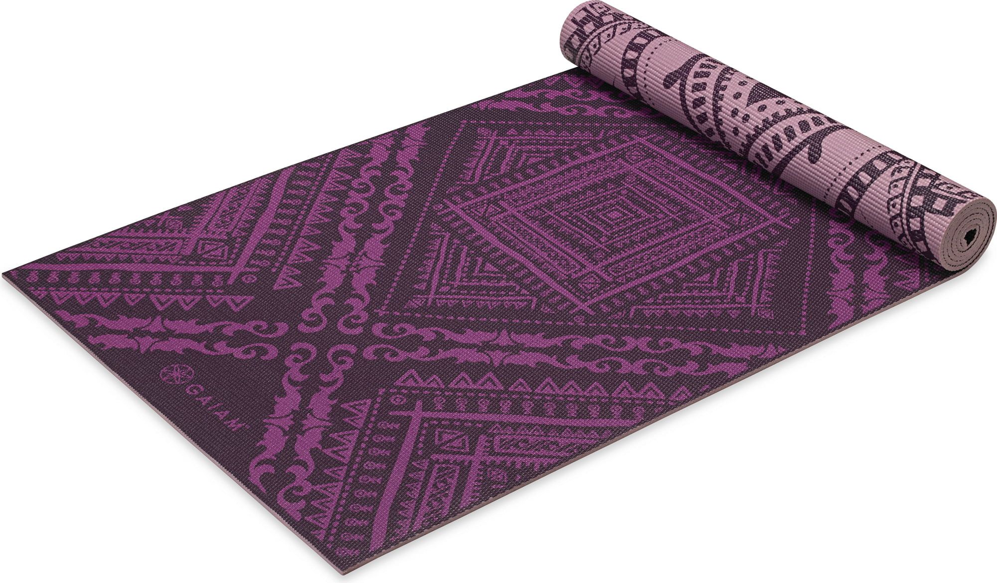 Gaiam Yoga Mat Premium Print Reversible Extra Thick Non Slip