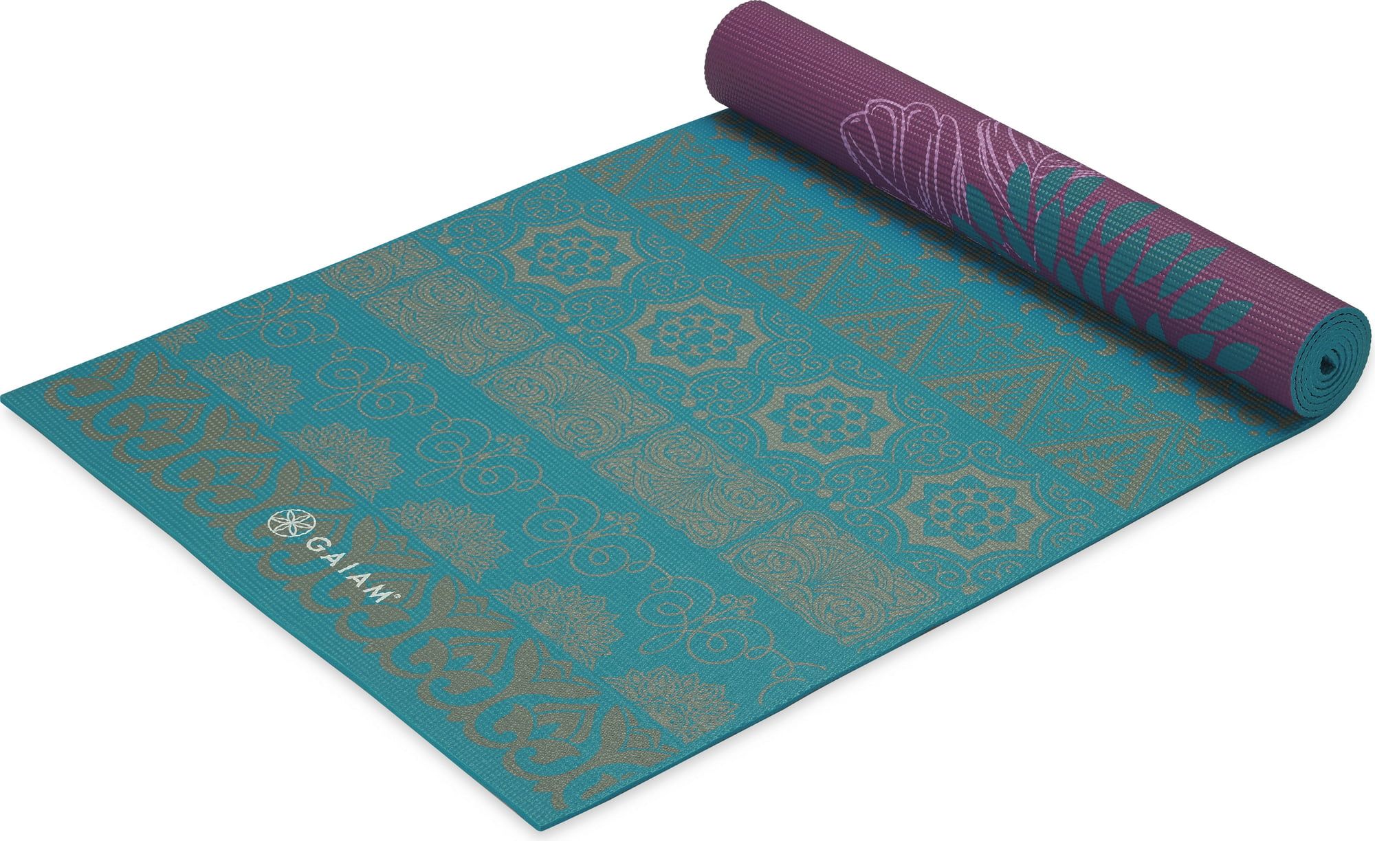 Gaiam Be Free Reversible 6mm Yoga Mat, Purple