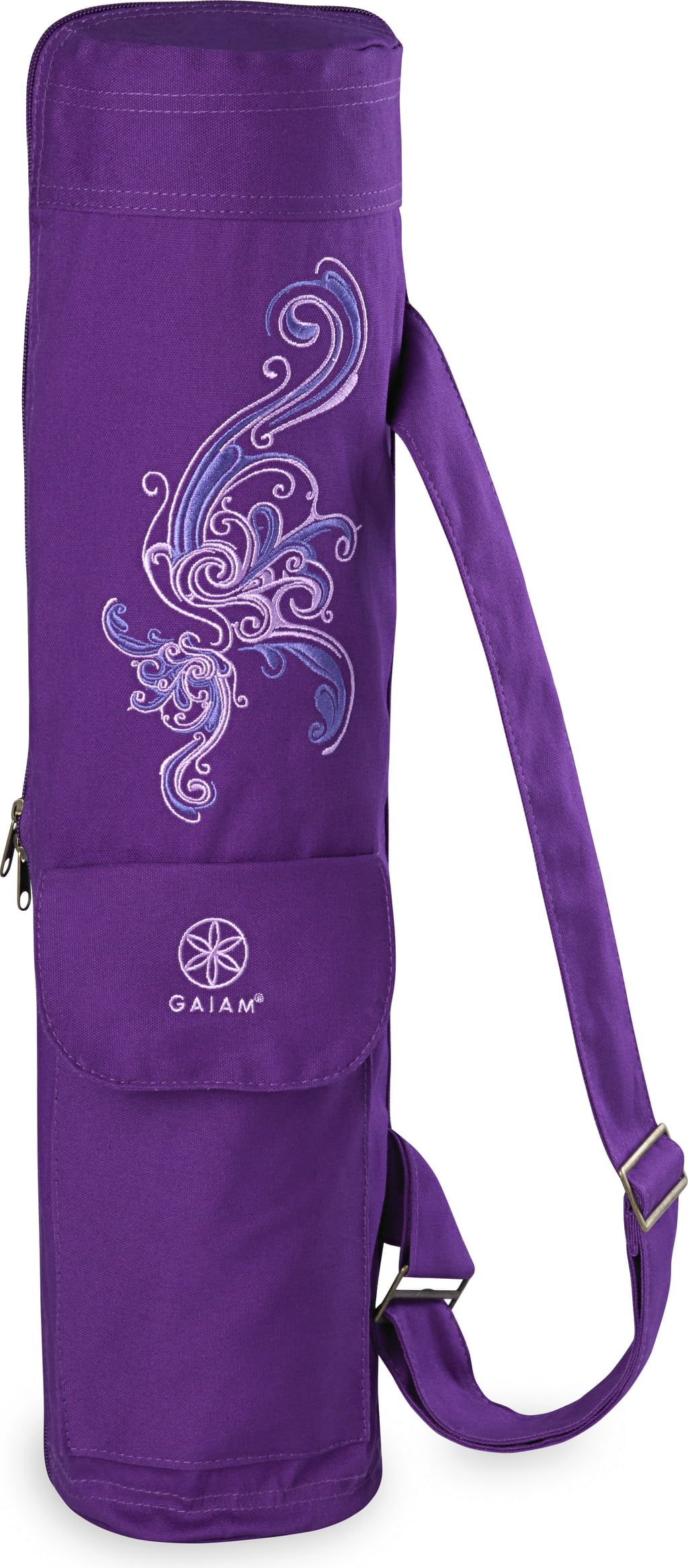Pink Yoga Mat Bag / Fair Trade Yoga Bag / Organic Cotton, Full Zip
