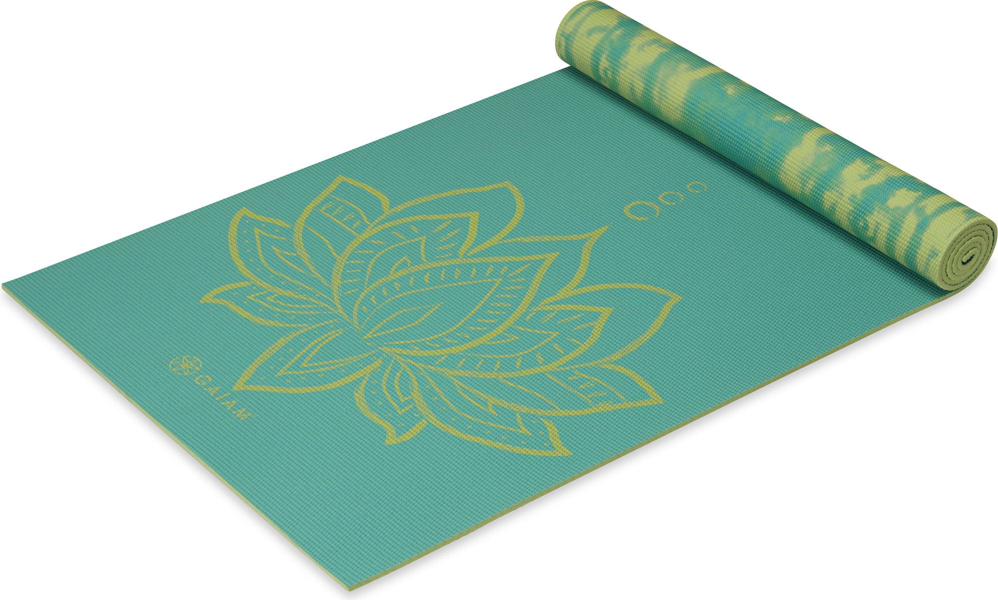  Gaiam Yoga Mat - Premium 6mm Print Reversible Extra